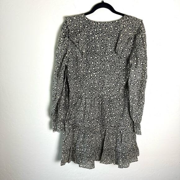 Joie Adanson Caviar Bleached Sand Floral Mini Cotton Dress 10 NWT - Picture 9 of 13